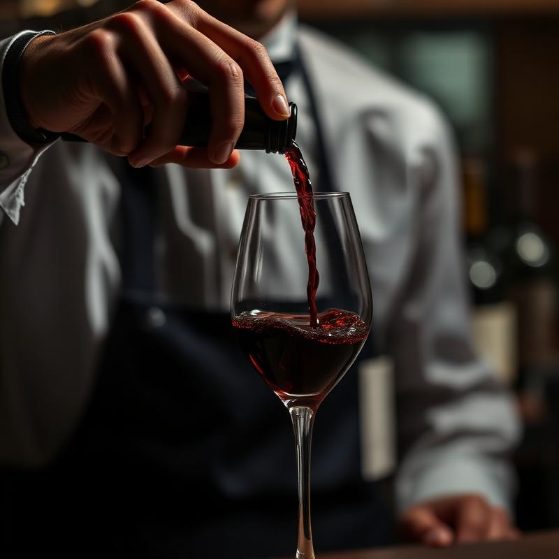 Wine service at the bar